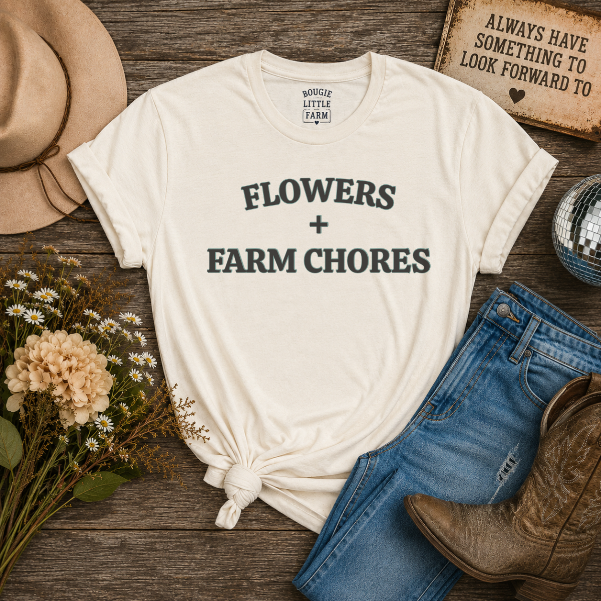 Flowers + Farm Chores Tee