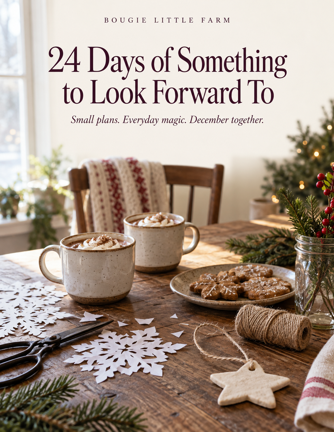 24 Days of Something to Look Forward To free printable guide by Bougie Little Farm