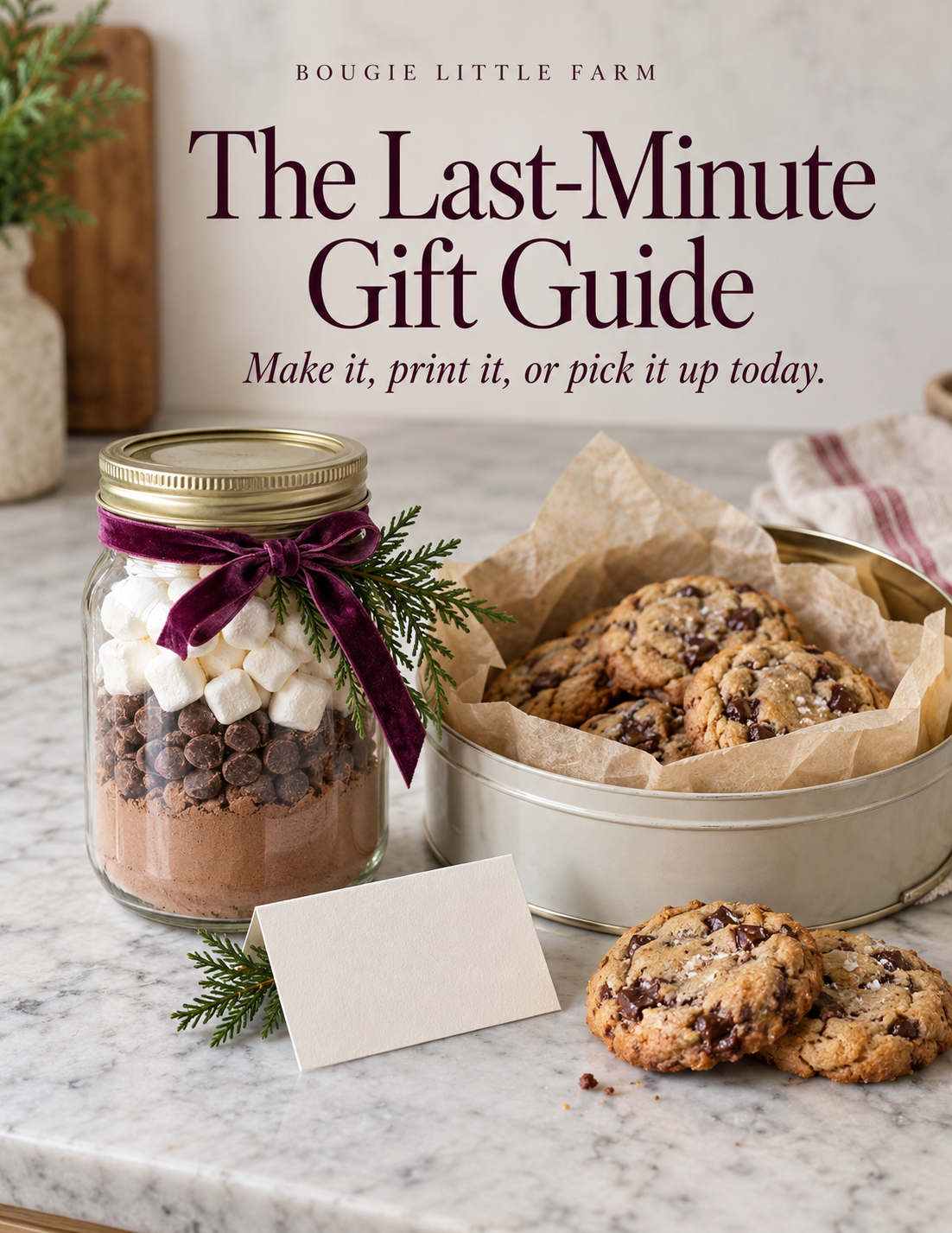The Last-Minute Gift Guide free printable by Bougie Little Farm