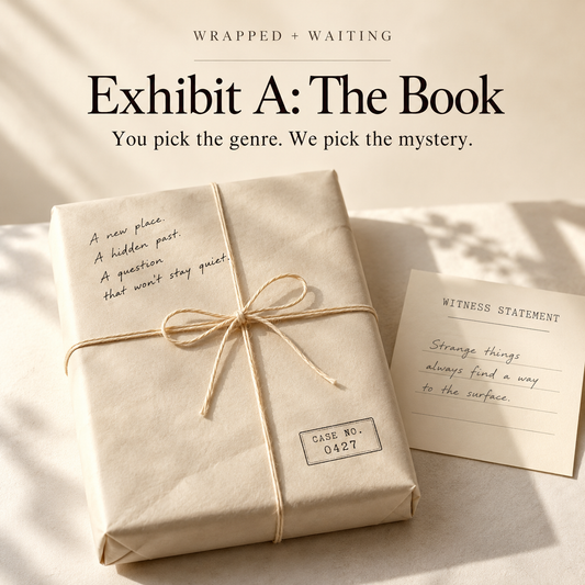 Wrapped + Waiting | Exhibit A: The Book — styled product mockup